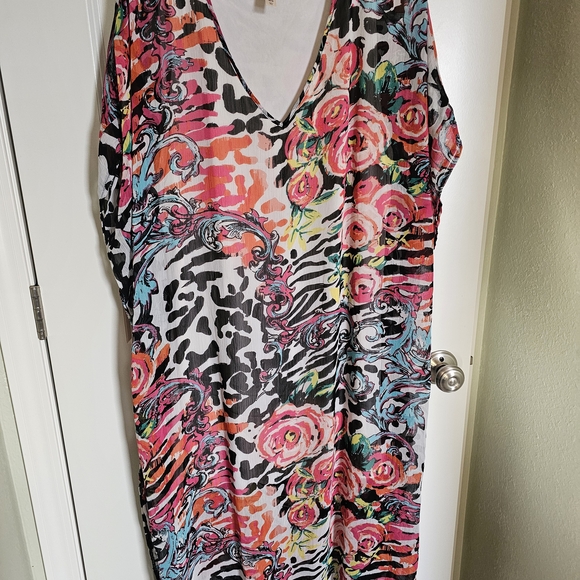 Swim By Cacique Other - Swim By Cacique Lane Bryant Vibrant Multicolor Swim Cover-Up Sz 14/16